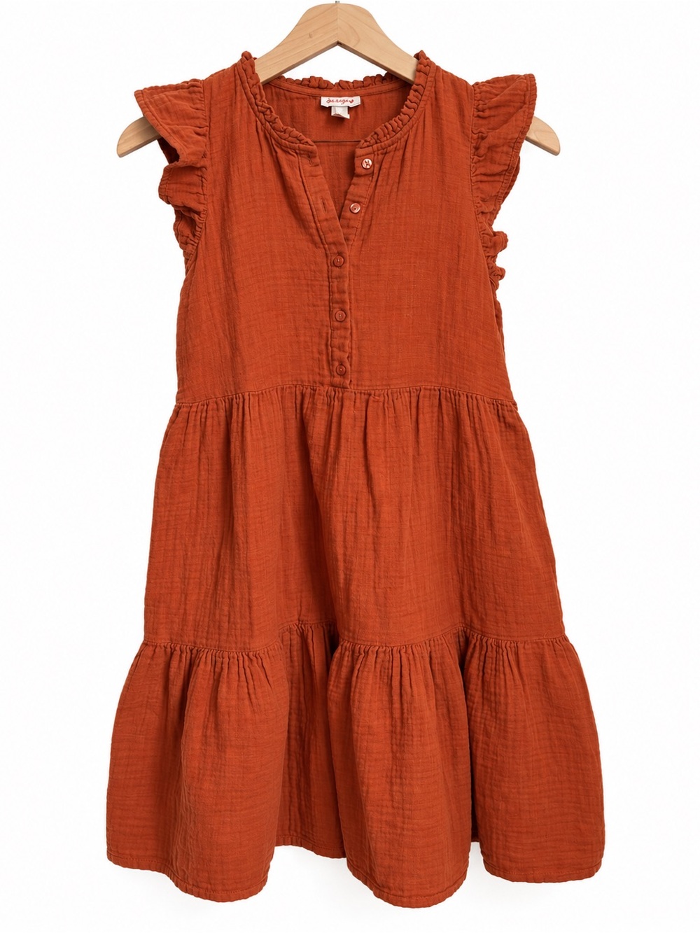 Girls XL 14/16 Ruffle Sleeve Tiered Dress